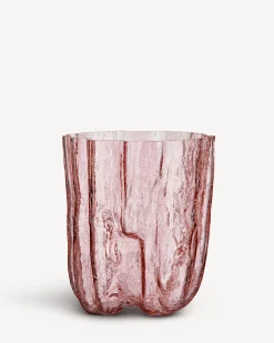 Crackle vas rosa 270mm