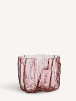 Crackle vas rosa 175mm