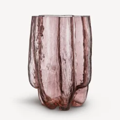 Crackle vas rosa 370mm