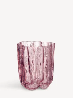 Crackle vas rosa 121mm