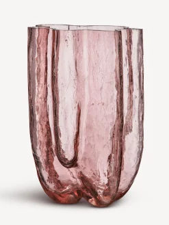 Crackle vas rosa 370mm