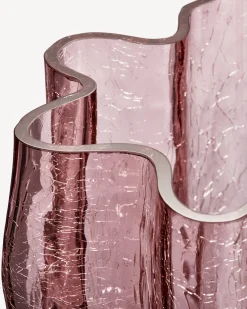 Crackle vas rosa 370mm