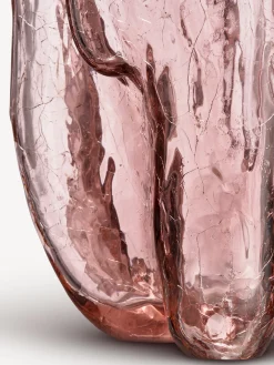 Crackle vas rosa 370mm