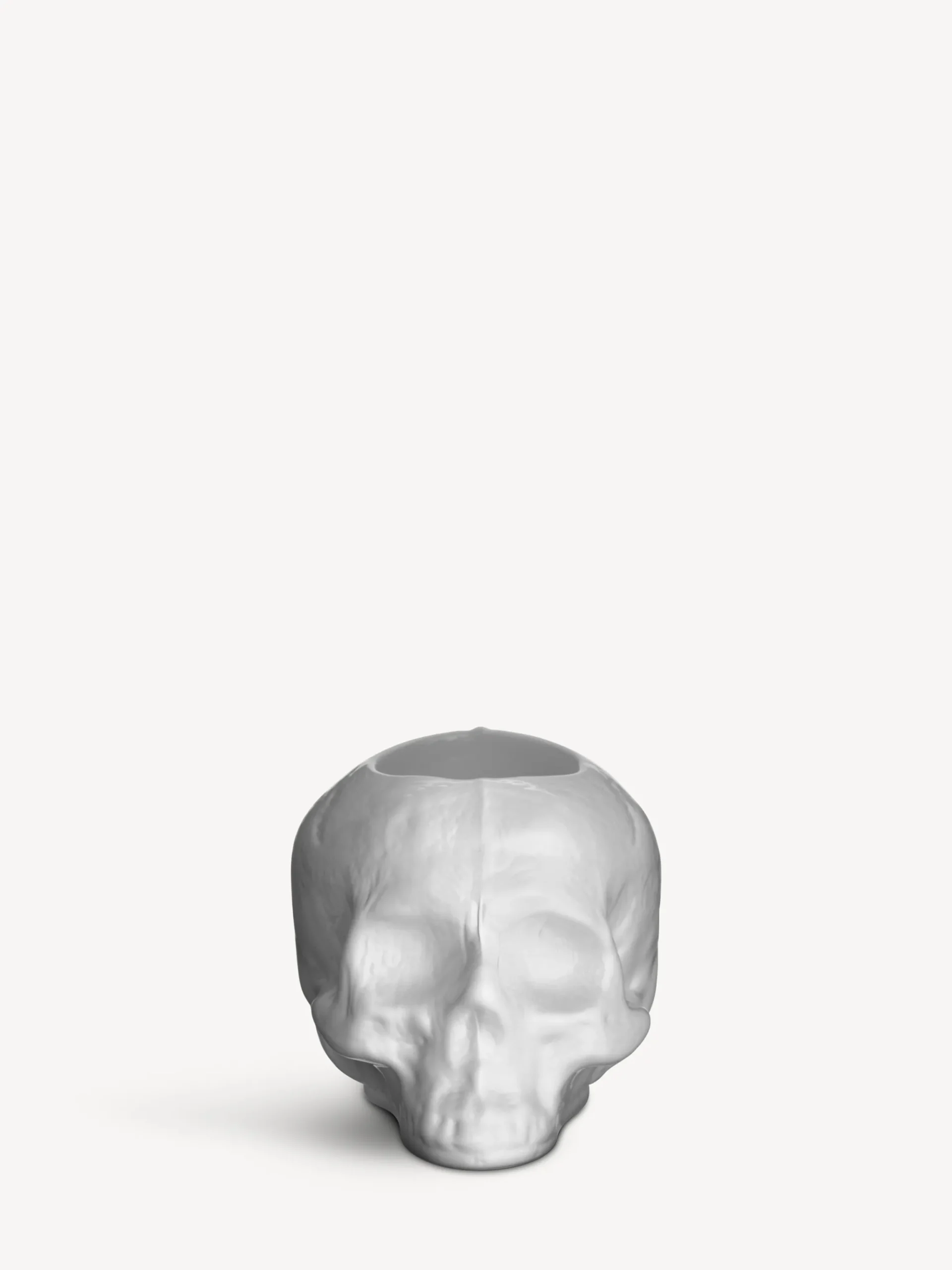 Still Life skull ljuslykta vit 85mm