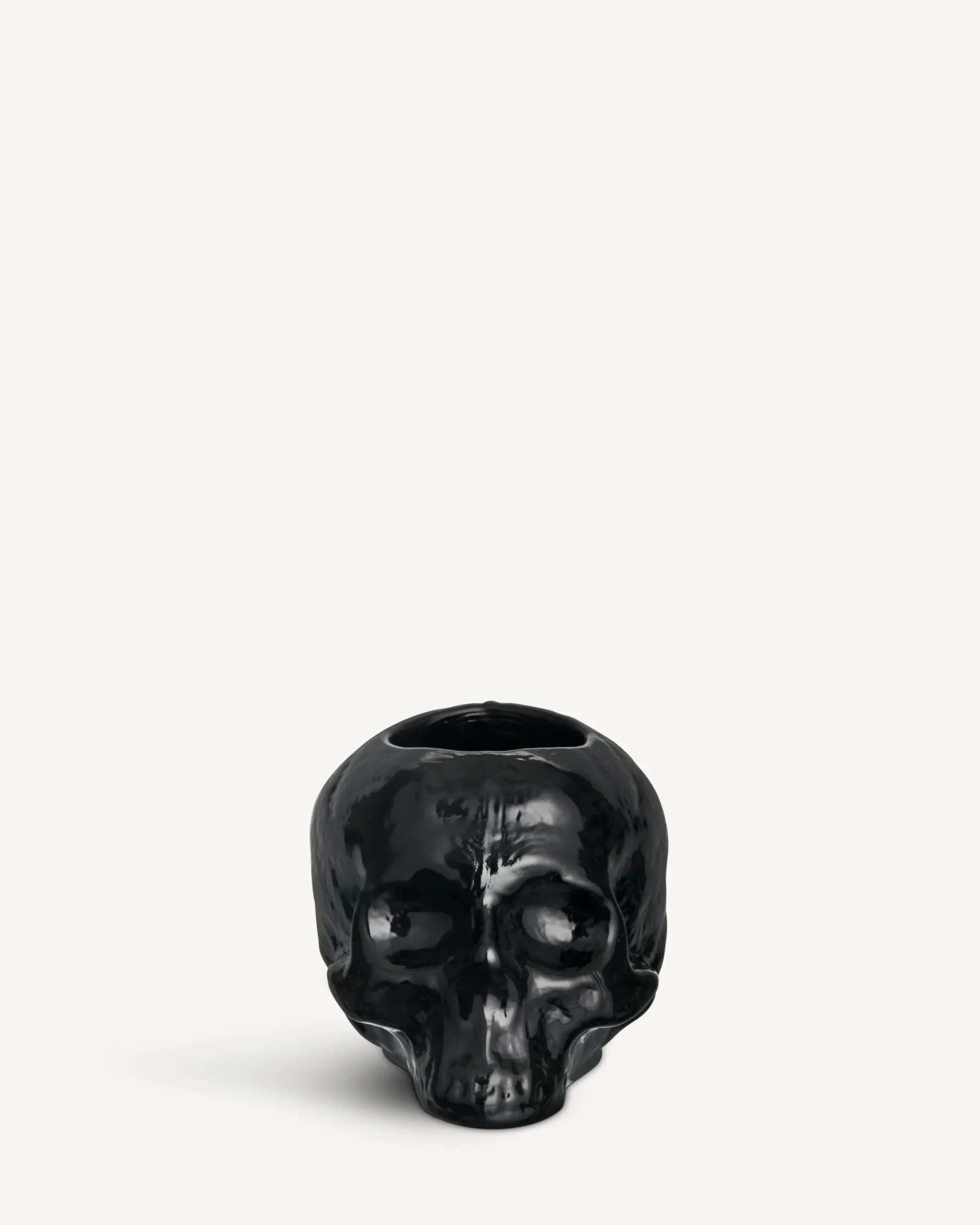 Still Life skull ljuslykta svart 85mm