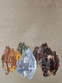 The Rock ljuslykta ice blue 91mm
